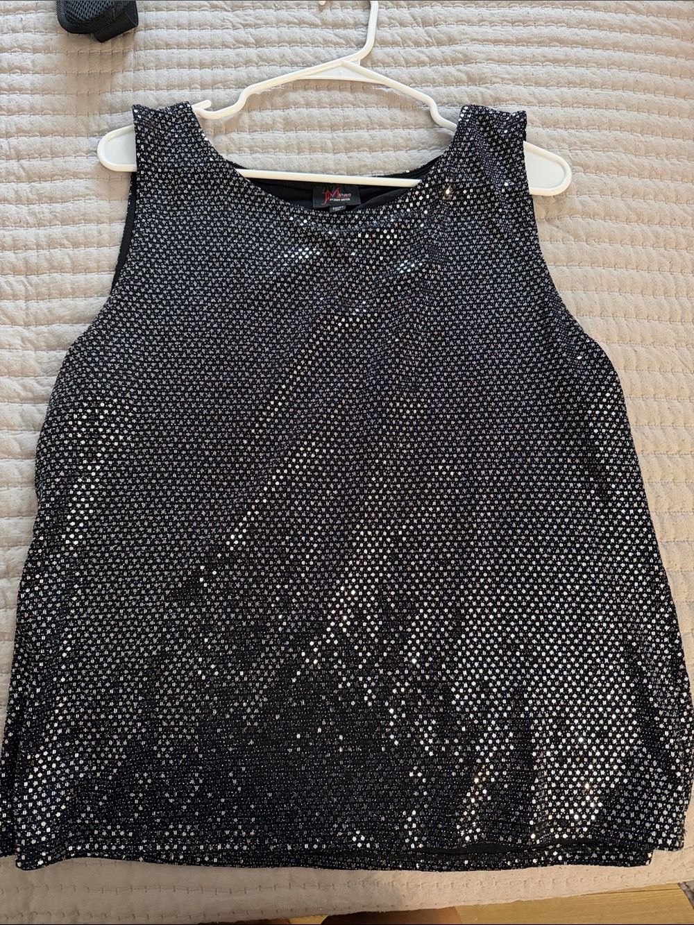 Women's Black Sequin Tank Top